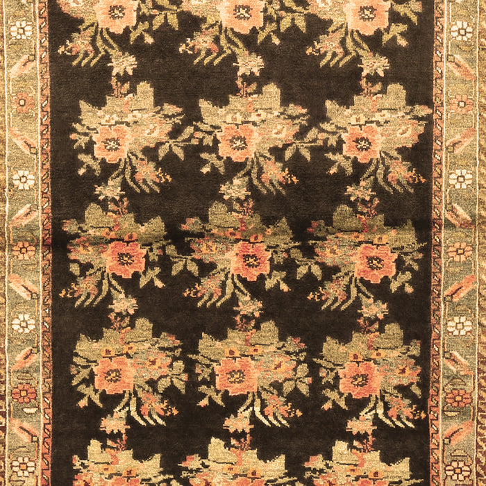 Machine Washable Persian Brown Traditional Rug, wshtr793brn