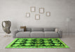 Machine Washable Persian Green Traditional Area Rugs in a Living Room,, wshtr793grn