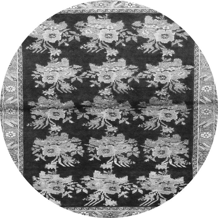 Machine Washable Persian Gray Traditional Rug, wshtr793gry