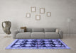 Machine Washable Persian Blue Traditional Rug in a Living Room, wshtr793blu