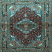 Square Persian Light Blue Traditional Rug, tr794lblu