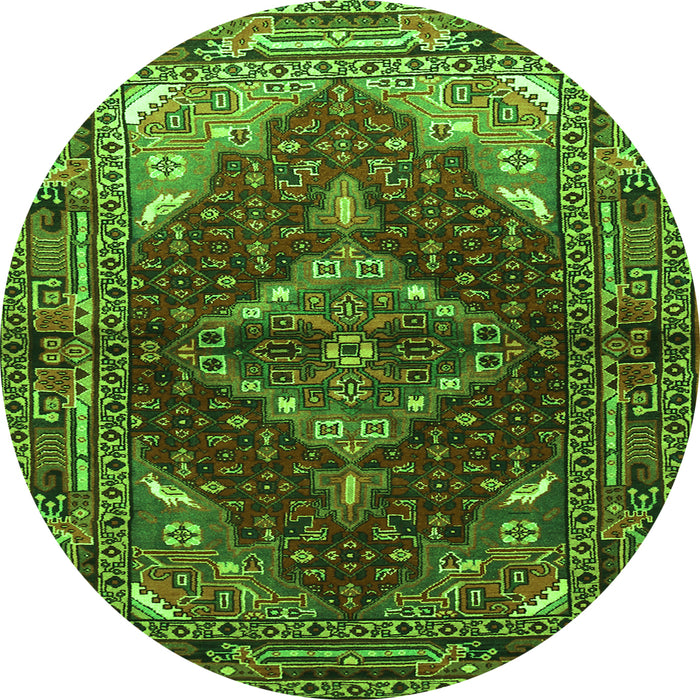 Machine Washable Persian Green Traditional Area Rugs, wshtr794grn