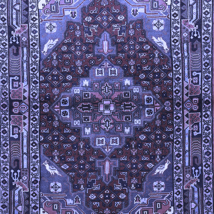 Machine Washable Persian Blue Traditional Rug, wshtr794blu