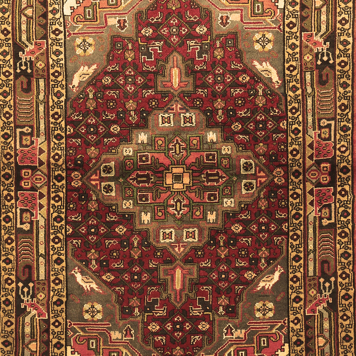 Machine Washable Persian Brown Traditional Rug, wshtr794brn