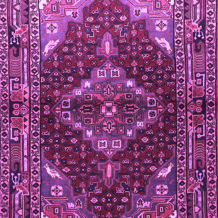 Machine Washable Persian Purple Traditional Area Rugs, wshtr794pur