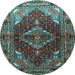 Round Persian Light Blue Traditional Rug, tr794lblu