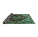 Sideview of Persian Turquoise Traditional Rug, tr794turq