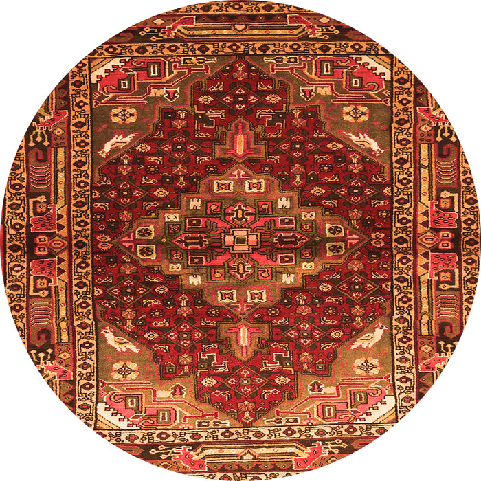 Machine Washable Persian Orange Traditional Area Rugs, wshtr794org