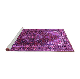 Sideview of Machine Washable Persian Purple Traditional Area Rugs, wshtr794pur
