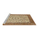 Sideview of Machine Washable Traditional Saddle Brown Rug, wshtr795