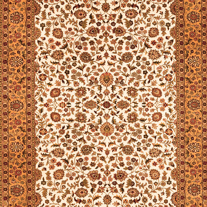 Serging Thickness of Machine Washable Persian Orange Traditional Area Rugs, wshtr795org