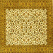 Square Persian Yellow Traditional Rug, tr795yw