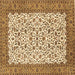 Square Machine Washable Persian Brown Traditional Rug, wshtr795brn