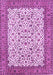 Machine Washable Persian Purple Traditional Area Rugs, wshtr795pur