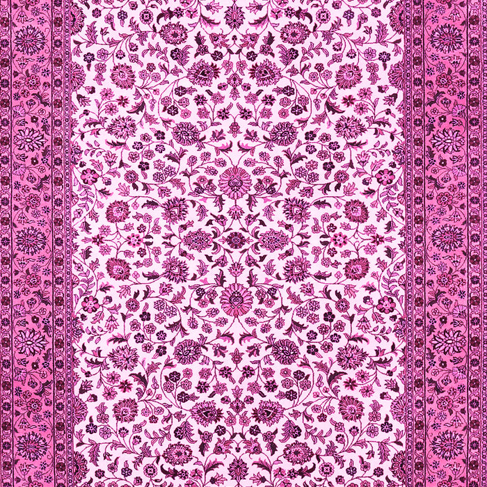 Machine Washable Persian Pink Traditional Rug, wshtr795pnk