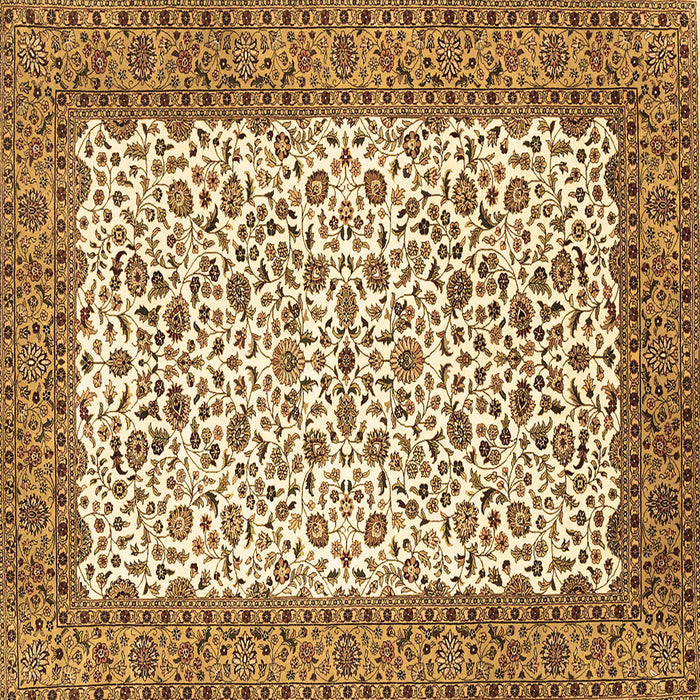 Square Persian Brown Traditional Rug, tr795brn