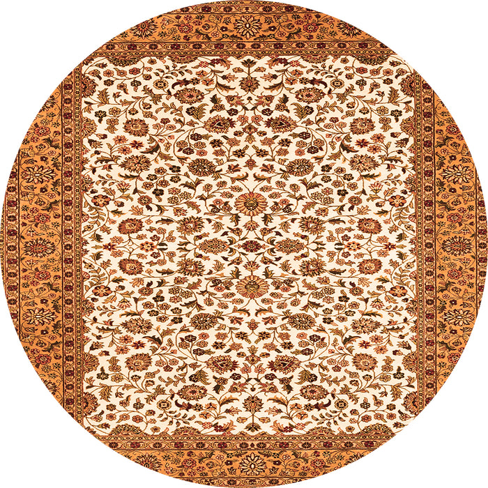 Square Persian Orange Traditional Rug, tr795org