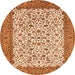 Square Persian Orange Traditional Rug, tr795org