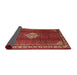 Sideview of Traditional Rust Pink Persian Rug, tr796