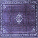 Square Persian Blue Traditional Rug, tr796blu