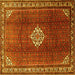 Square Persian Yellow Traditional Rug, tr796yw