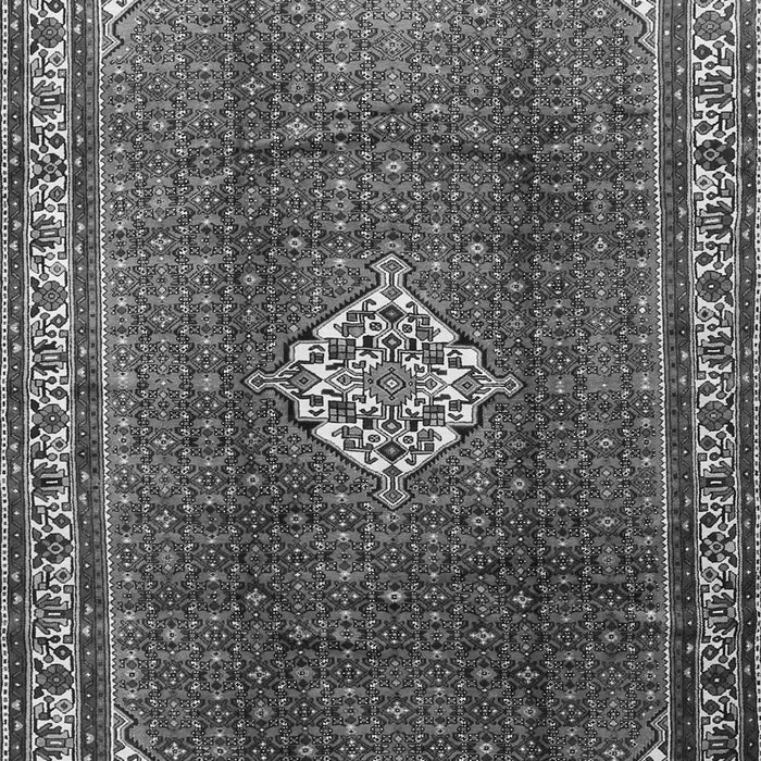 Serging Thickness of Machine Washable Persian Gray Traditional Rug, wshtr796gry