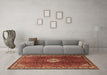 Machine Washable Persian Brown Traditional Rug in a Living Room,, wshtr796brn