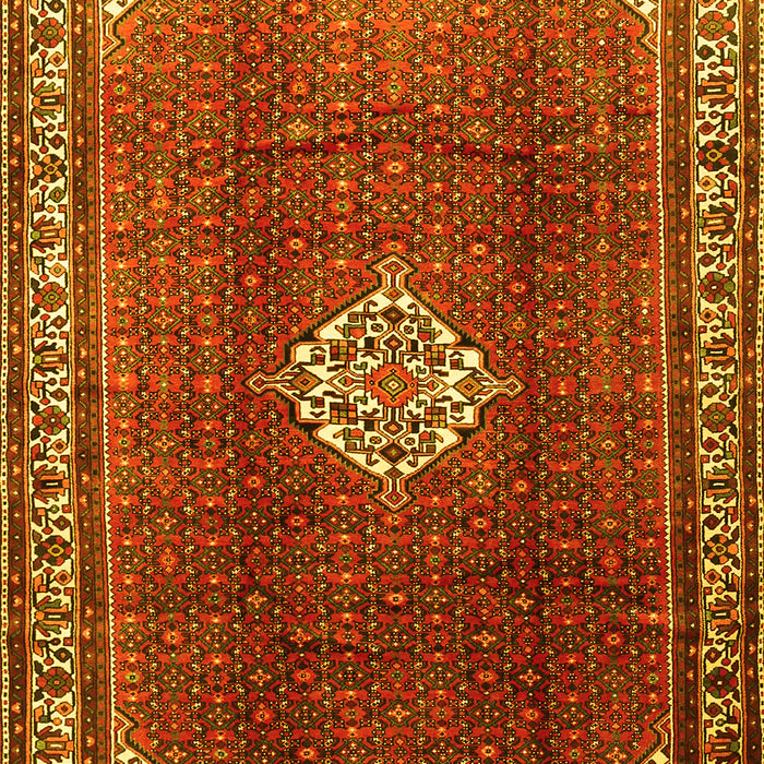 Machine Washable Persian Yellow Traditional Rug, wshtr796yw