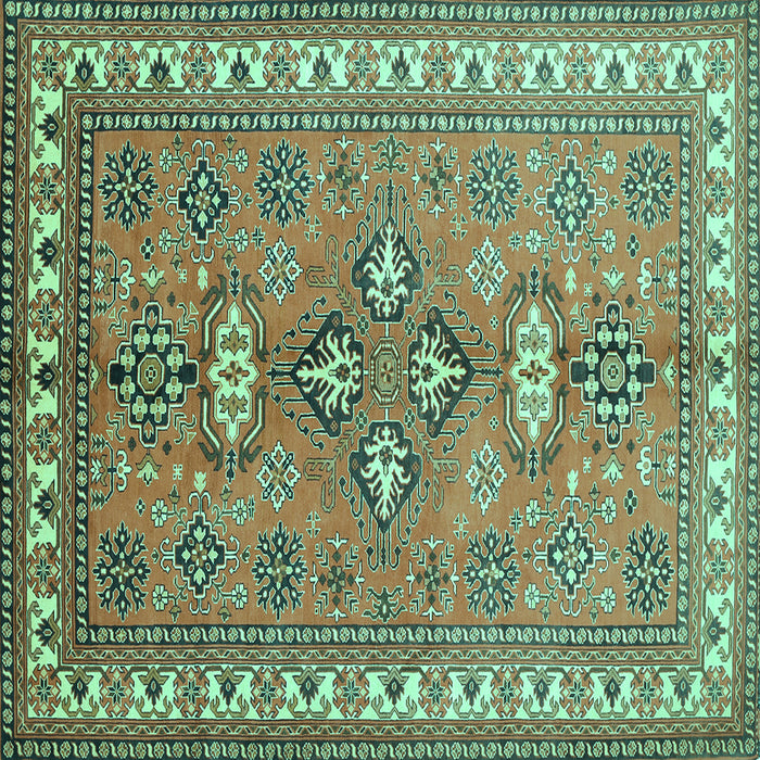 Square Persian Turquoise Traditional Rug, tr797turq