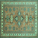 Square Persian Turquoise Traditional Rug, tr797turq