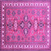 Square Machine Washable Persian Purple Traditional Area Rugs, wshtr797pur