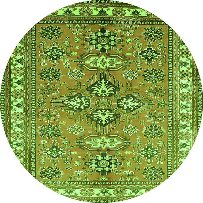 Machine Washable Persian Green Traditional Area Rugs, wshtr797grn