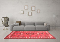 Machine Washable Persian Red Traditional Rug, wshtr797red