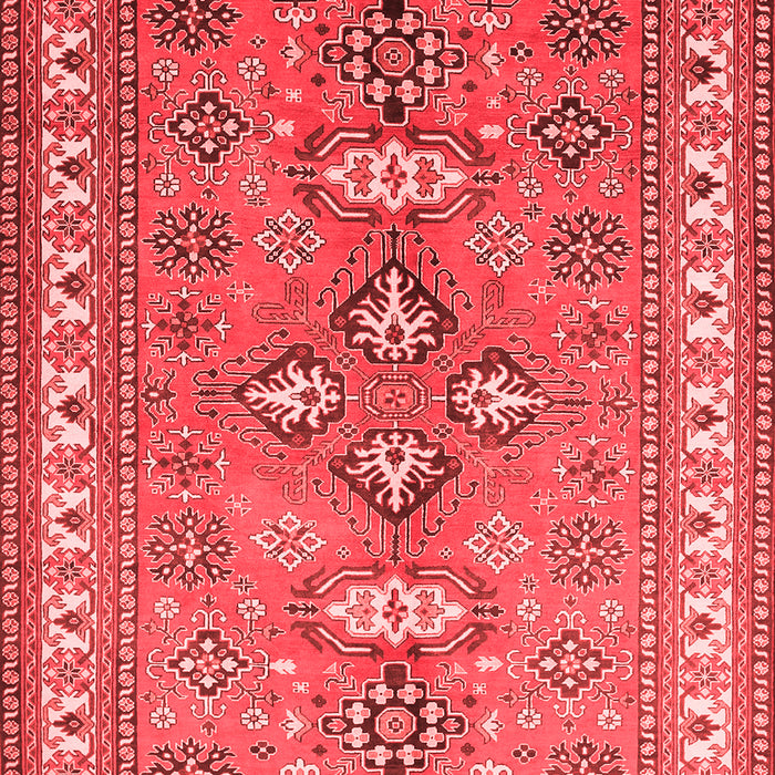 Machine Washable Persian Red Traditional Rug, wshtr797red