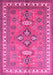 Machine Washable Persian Pink Traditional Rug, wshtr797pnk