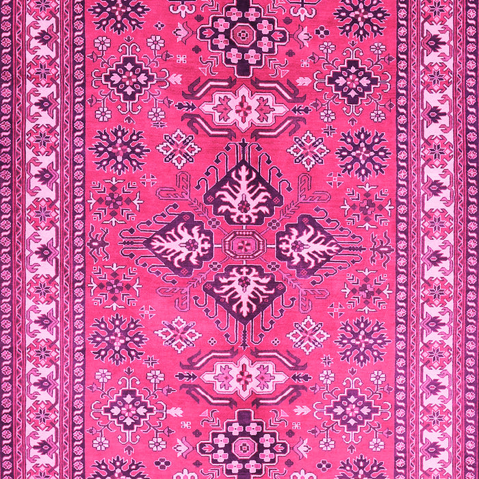 Machine Washable Persian Pink Traditional Rug, wshtr797pnk