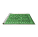 Sideview of Machine Washable Persian Emerald Green Traditional Area Rugs, wshtr797emgrn