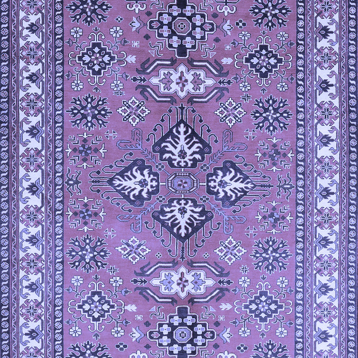 Machine Washable Persian Blue Traditional Rug, wshtr797blu