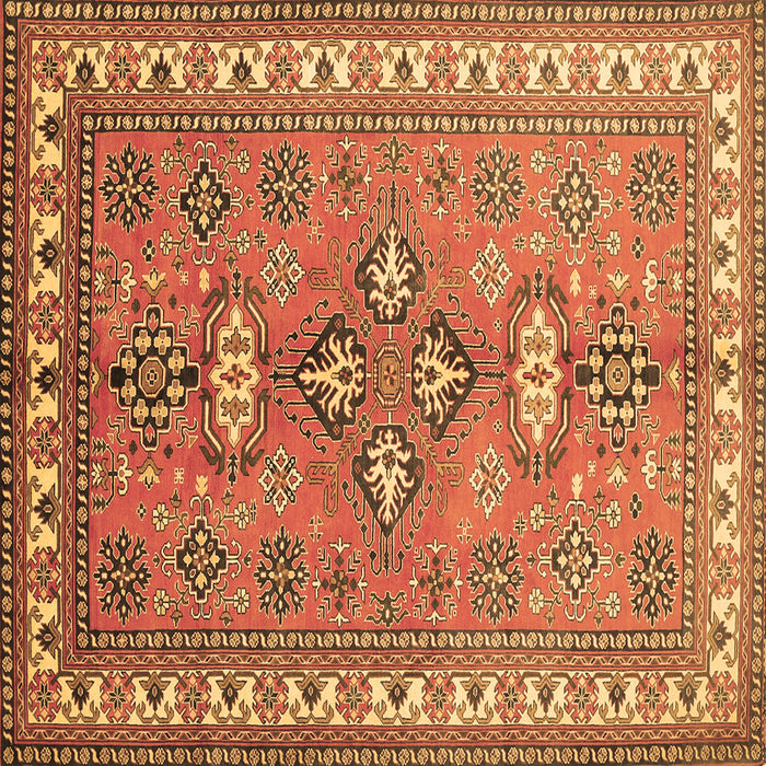 Square Persian Brown Traditional Rug, tr797brn