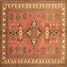 Square Persian Brown Traditional Rug, tr797brn