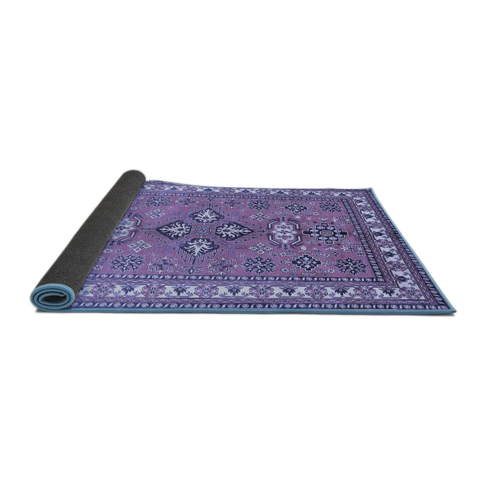 Sideview of Persian Blue Traditional Rug, tr797blu