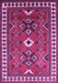 Machine Washable Geometric Purple Traditional Area Rugs, wshtr798pur