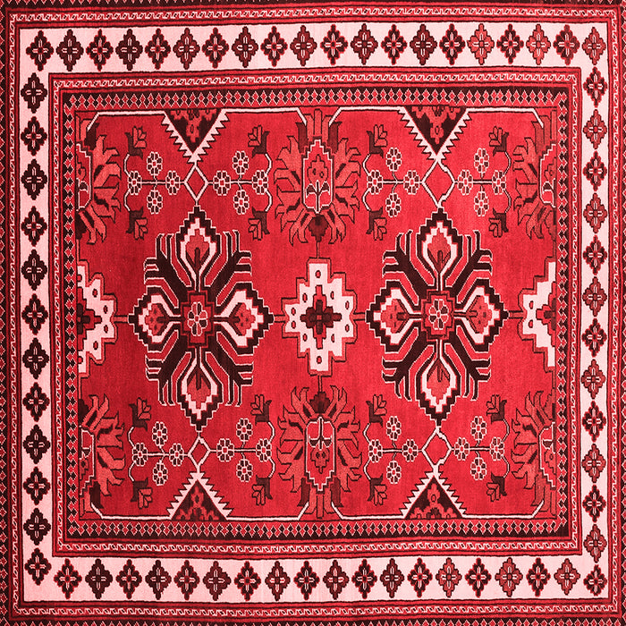Geometric Red Traditional Rug, tr798red