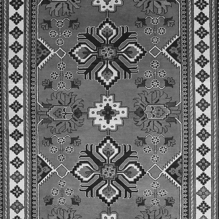 Geometric Gray Traditional Rug, tr798gry