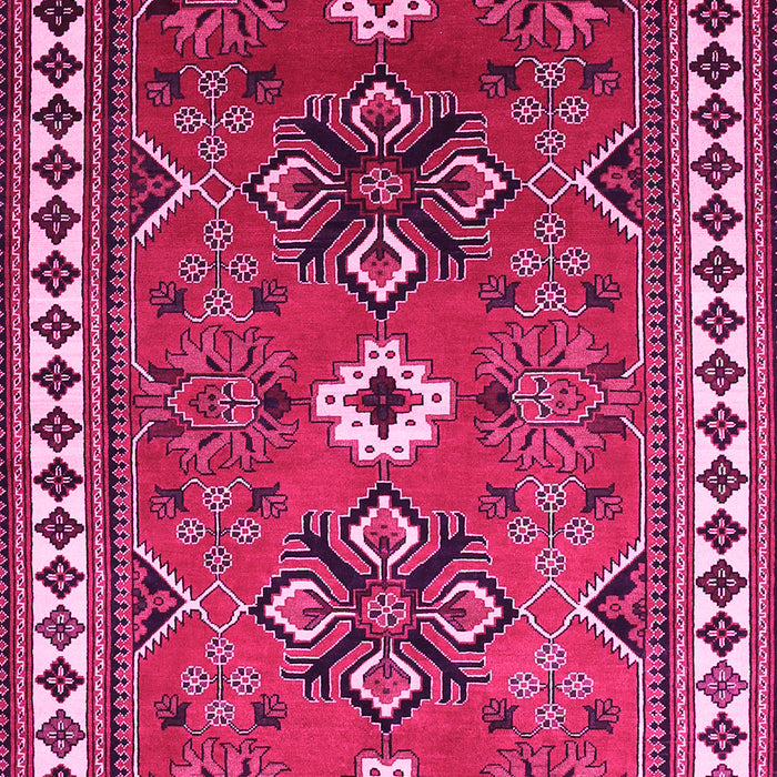 Geometric Pink Traditional Rug, tr798pnk