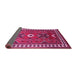 Sideview of Geometric Pink Traditional Rug, tr798pnk