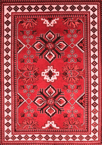 Geometric Red Traditional Rug, tr798red