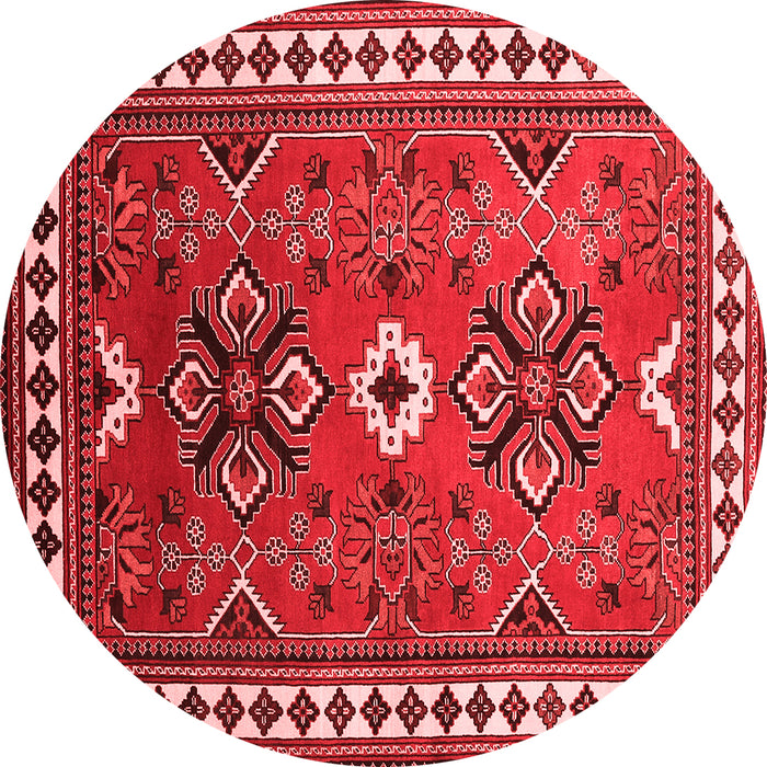 Geometric Red Traditional Rug, tr798red