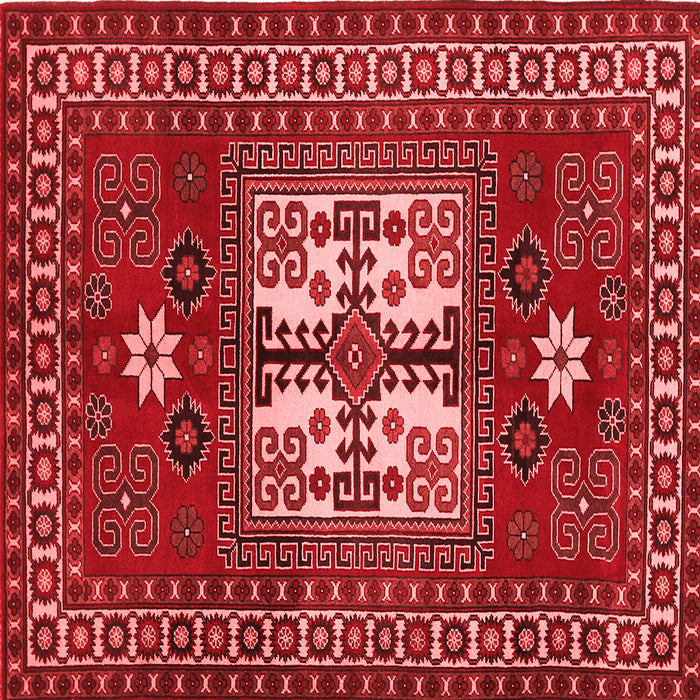 Geometric Red Traditional Rug, tr799red