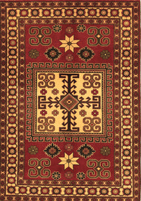 Geometric Brown Traditional Rug, tr799brn